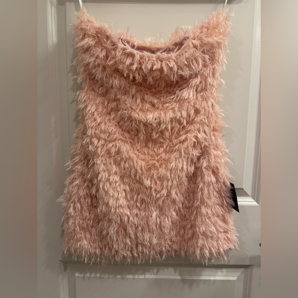 Lulu's Blush Strapless Dress